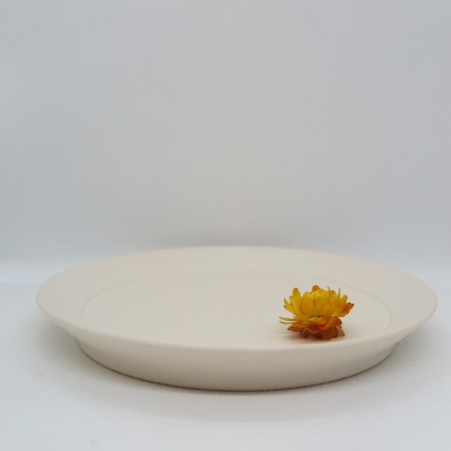 藤田千絵子　刷毛目25cmリムプレート4枚セット 藤田千絵子刷毛目25cmリムプレート4枚セット