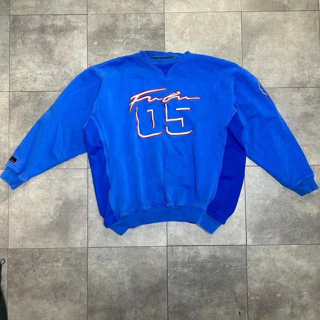FUBU 刺繍ロゴ  90ｓ   サイズ L ブルー