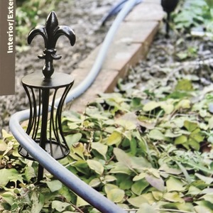 お庭アクセサリー　アイアンホースガードリリー｜シャビーシック　お庭をアシャレに便利なグッズ　いちいちかわいい　7067