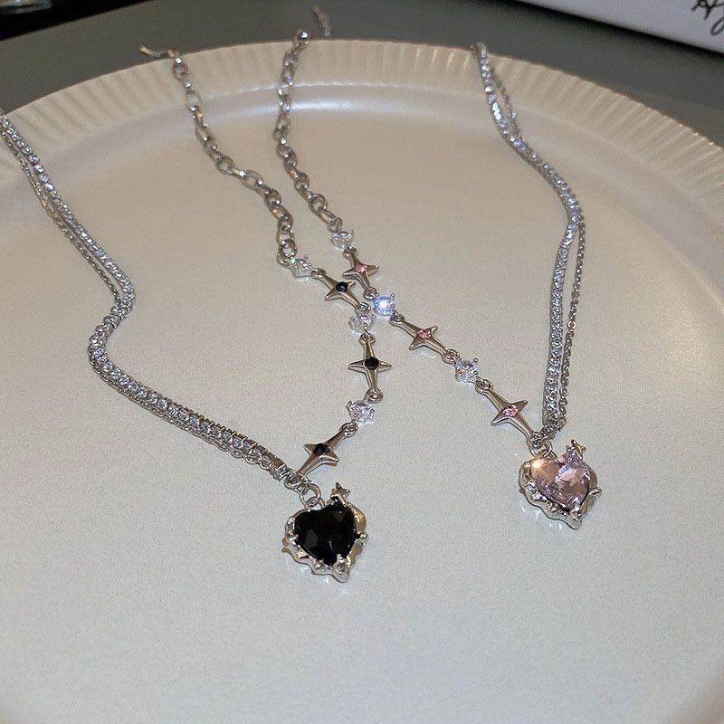 925sliver ribbon neckless/シルバ−925ネックレス 韓国アクセ y2k