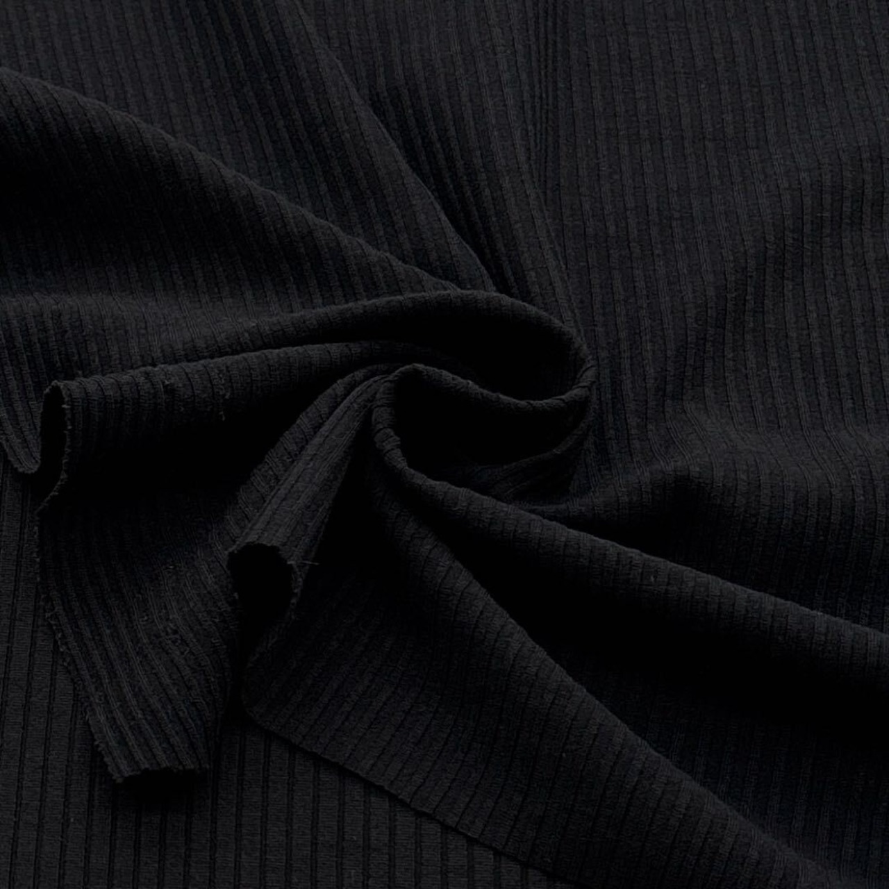 ★TC059◆2m◆ポリエステル100%あぜ編みニット生地◆ネイビー