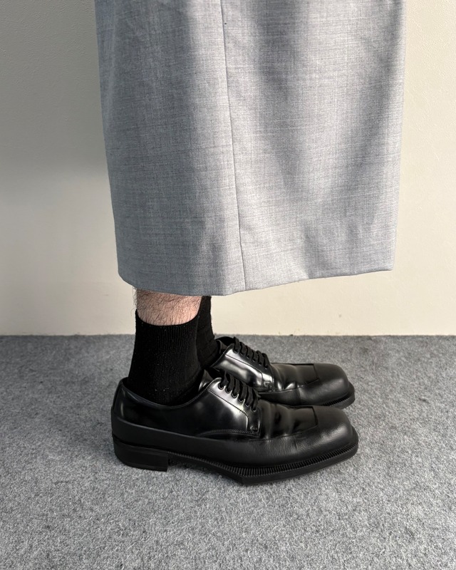 【2022/AW PRADA】brushed leather derby shoes