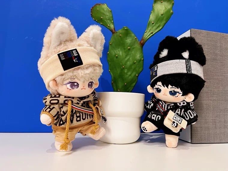 【オーダー】ぬい服　親子コーデ　長尾さん ぬい服 10cm ワンピース トップス ぬいぐるみ 服 ちび ワンピ エプロン