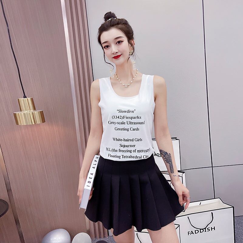 サマールーズラウンドネックノースリーブプリント 大きめサイズ 夏物 Oネック ミックスインファッション52023441956