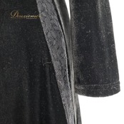 社交ダンス 衣装 チャコット Chacott ワンピース ドレス 黒 レース ベロア 高級感 綺麗 上品 パーティドレス ブラック系 フォーマル 大人可愛いエレガント デザイン スリム フィット感 シンプル 上品 黒ドレス レディース おしゃれ パーティ ステージ衣装 ロングドレス 社交ダンス衣装