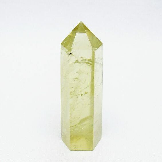 シトリンクォーツ 六角柱 シトリン ポイント 置物 一点物 142-10318