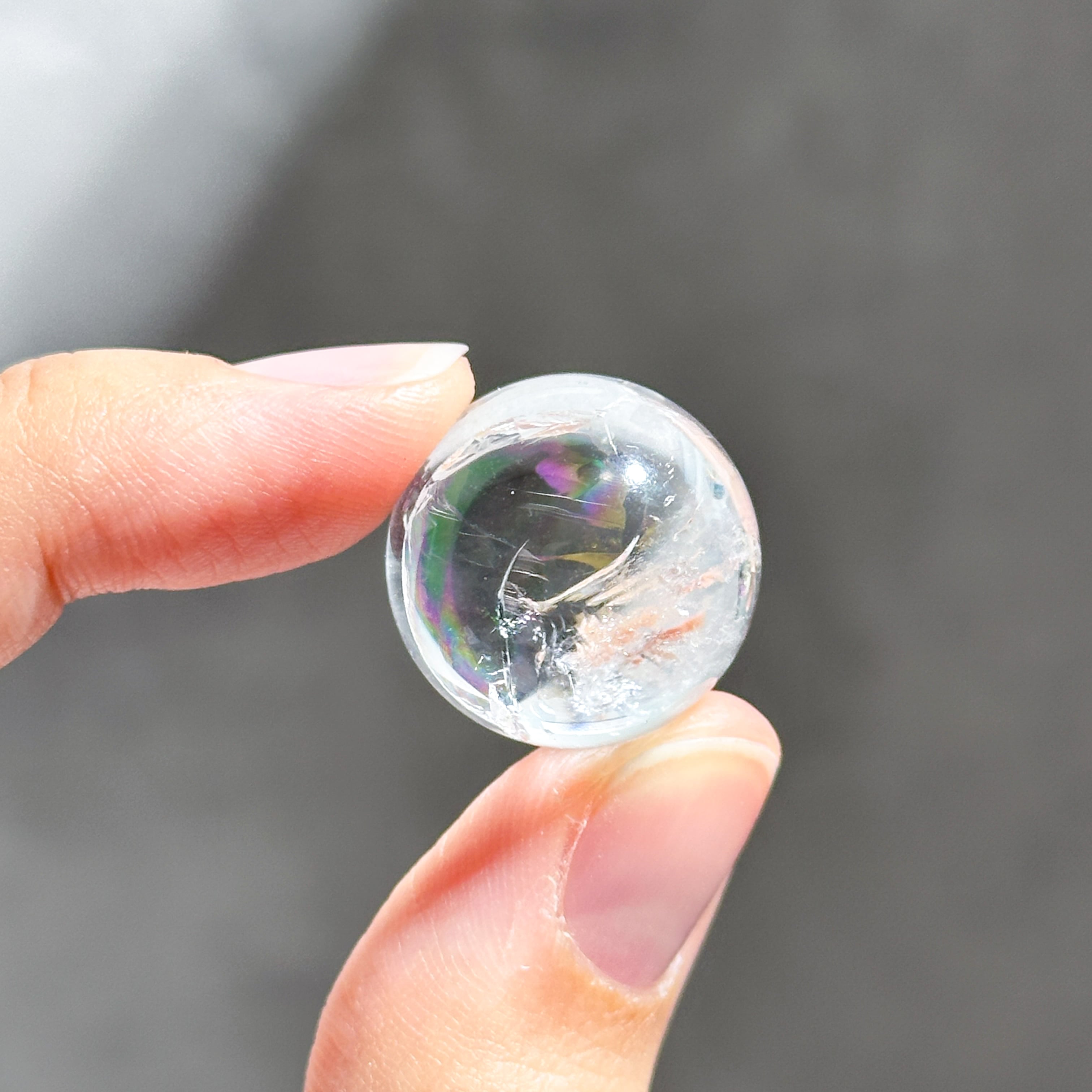 クリア(クラック)クォーツ スフィア 3個 set01◇ Clear Quartz