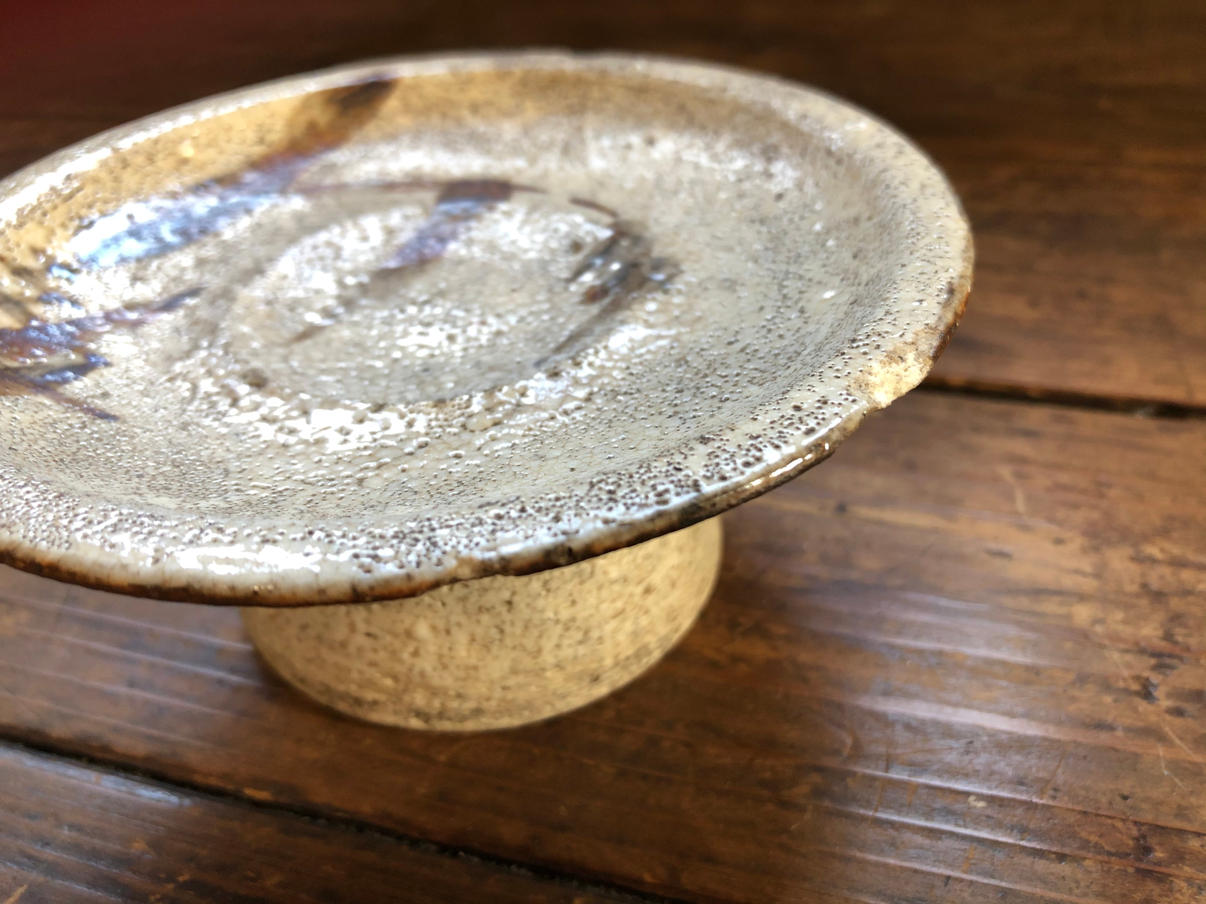古い陶器の花台 李朝陶磁 骨董品 ビンテージ アンティーク 古道具