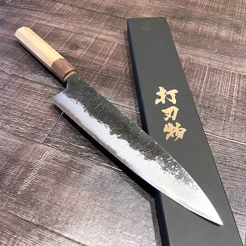 "Naoki Mazaki"  Wagyuto  240mm  Black Nashiji