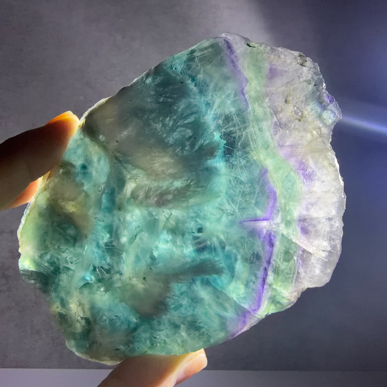 フェザーフローライト スラブ ＊ Angel Feather Fluorite ＊ 天然石