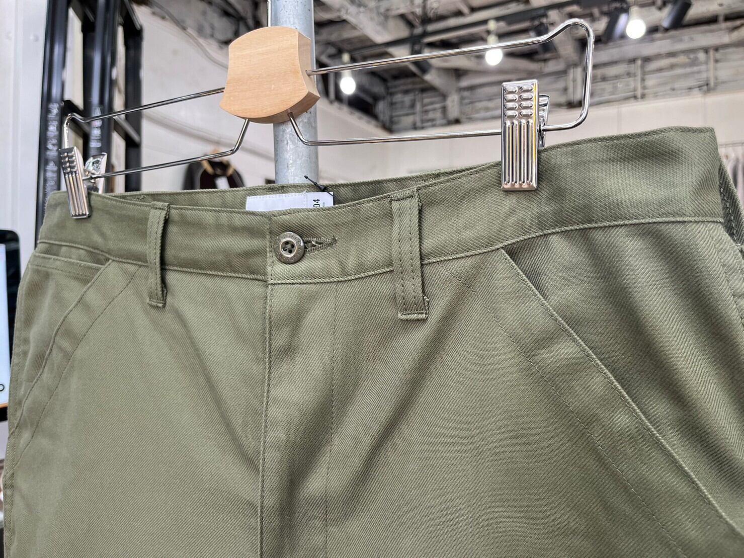 WTAPS WOD TROUSERS COTTON SERGE OLIVE 04 222WVDT-PTM01 95870 ...