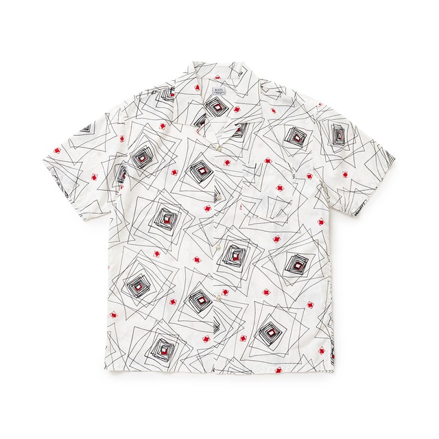 ショートスリーブシャツ / RATS(ラッツ) / GEOMETRIC S/S SHIRT(WHITE)(26'RS-0506)