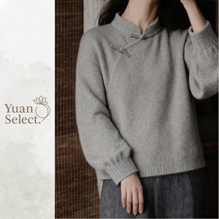 チャイナボタンふんわりニット　YS00211