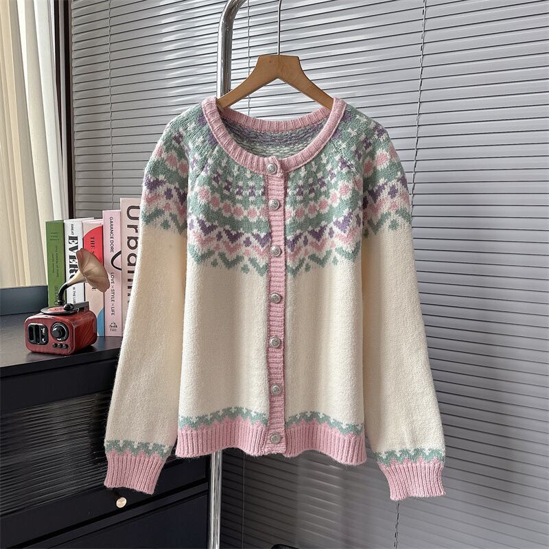 【outer】ジャカードニットカーデ M20283