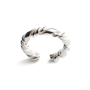 Twist silver ring