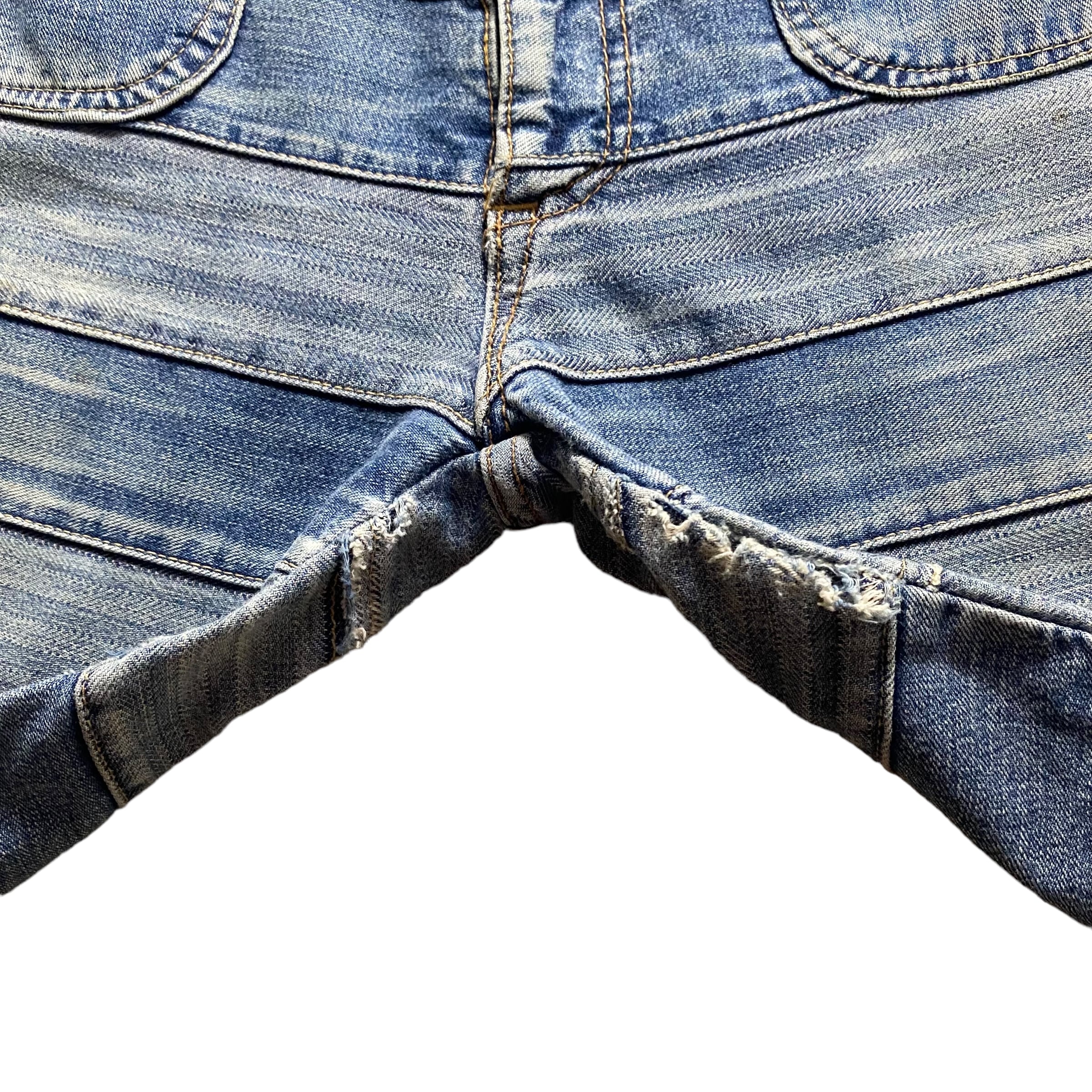 vintage HYSTERIC GLAMOUR patchwork denim pants “kinky jeans