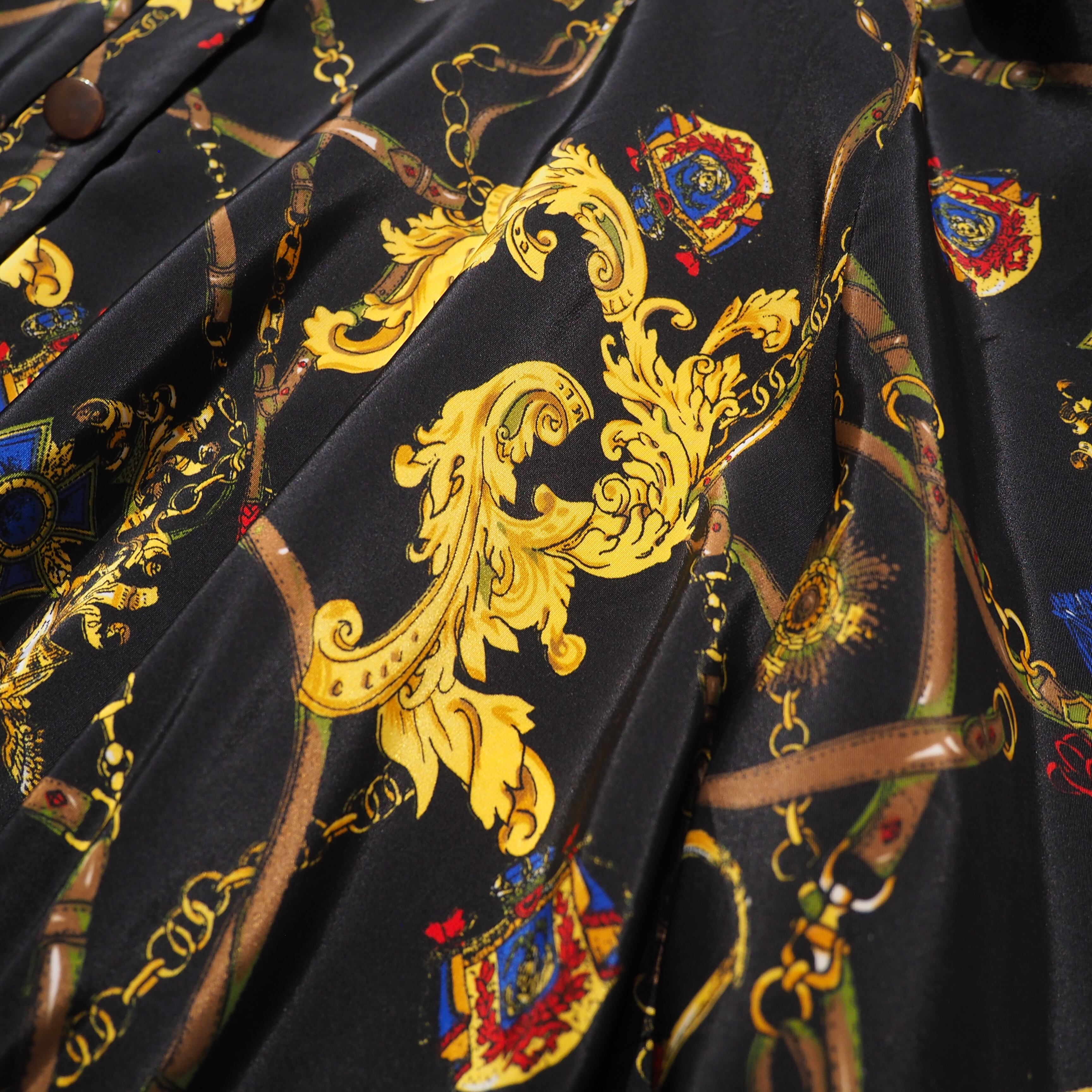 1990s Beautiful Luxury Art pattern vintage Onepiece Dress