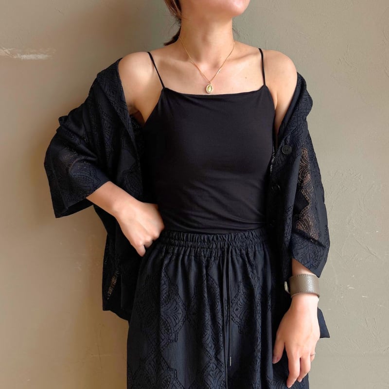 akiko_mitan様専用ページ:【 CLOCHE 】カップ付きバックオープンキャミ ブラック