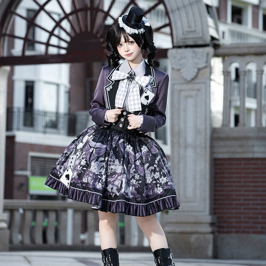 クラロリ 3点セット トランプ柄×学院風ロリィタデザイン｜WithU