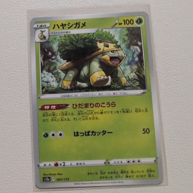 ハヤシガメ 技/特：ひだまりのこうら【s12a.くさタイプ.シングルカード.ポケカ】