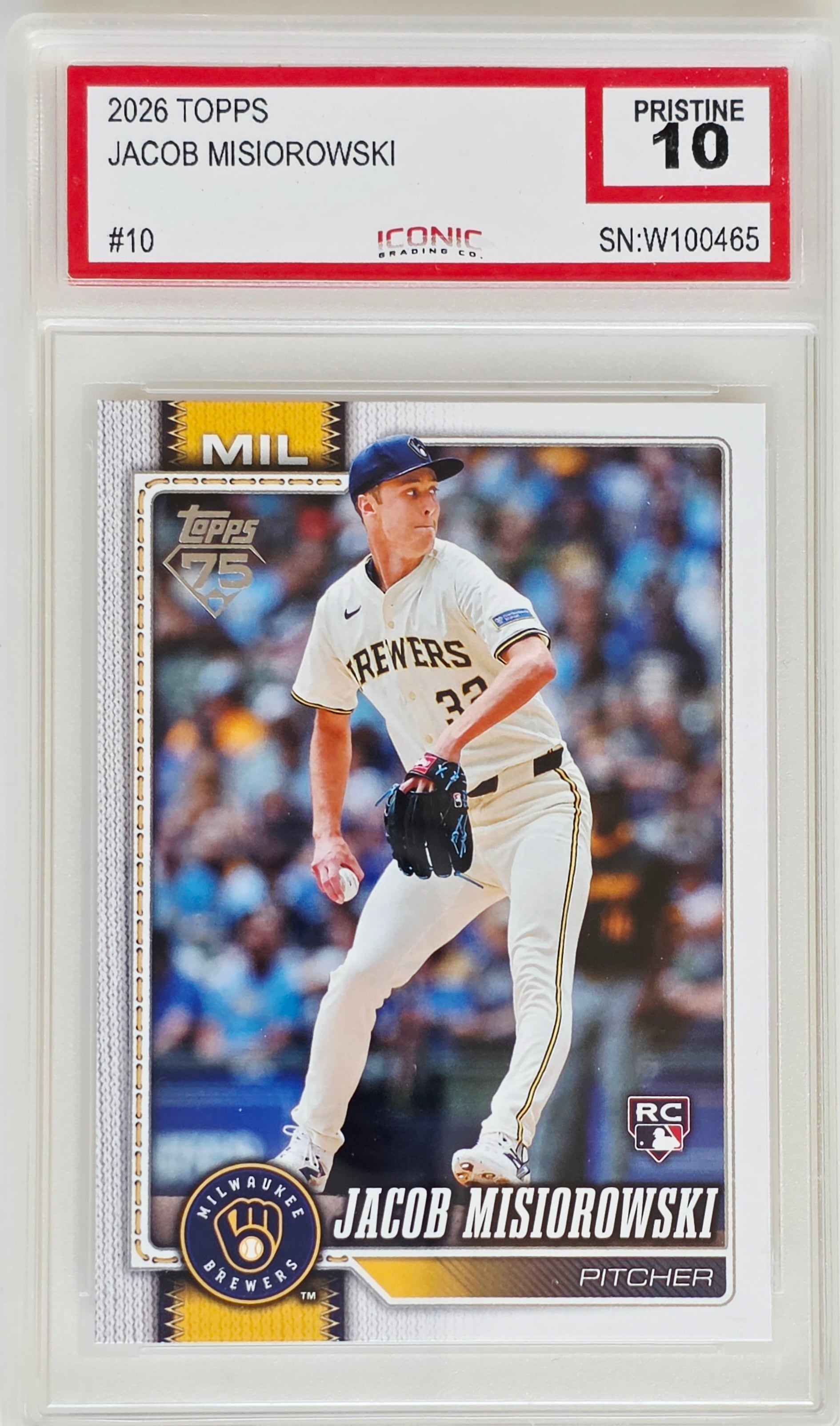 Jacob Misiorowski | 2026 Topps Rookie Card | Milwaukee Brewers