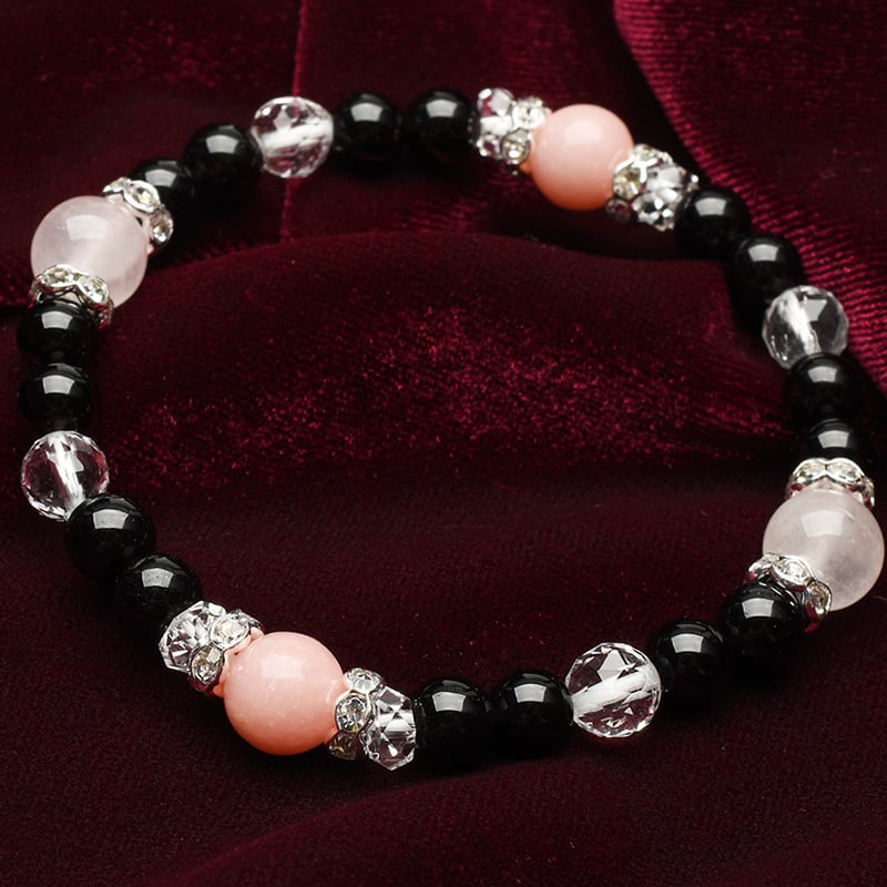 愛と優しさを与える】天然石 ローズクォーツ・モリオン・ピンクタルク