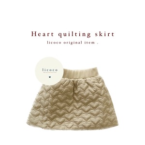 【original】heart quilting skirt