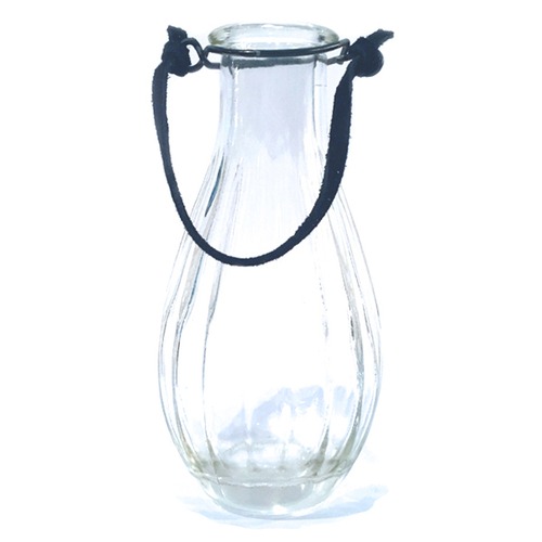 アンティークガラスボトルの一輪挿しC/ブラック