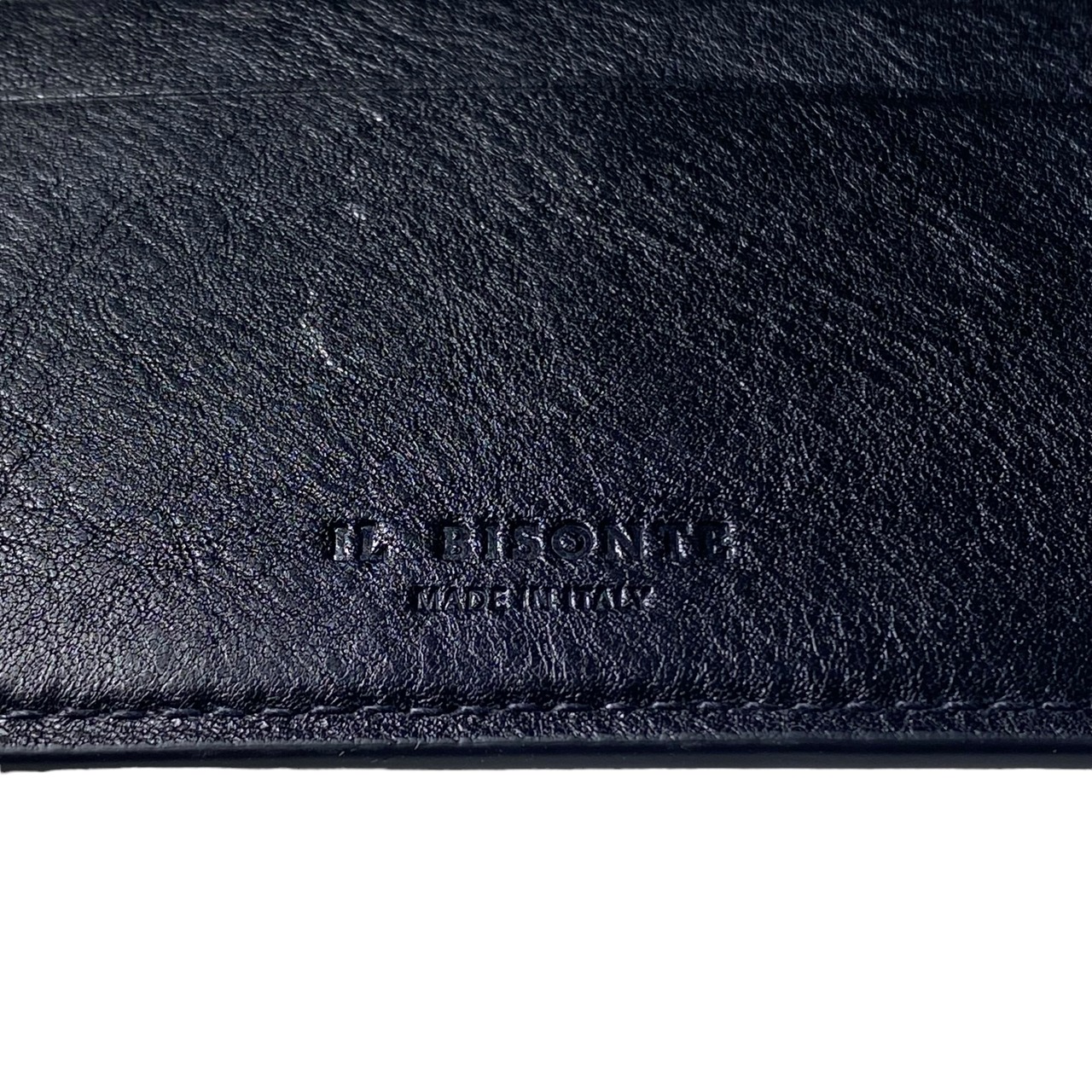 IL BISONTE black leather card case