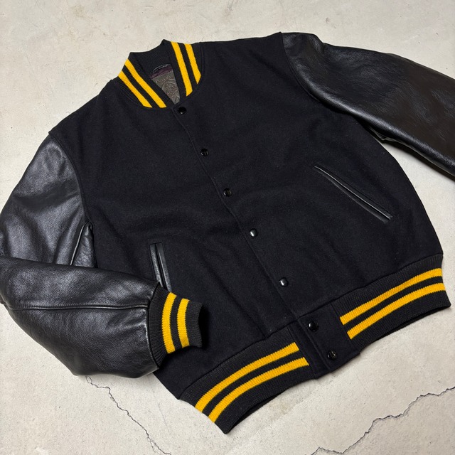 ⊕GOLDEN BEAR WOOL/LEATHER STADIUM JACKET