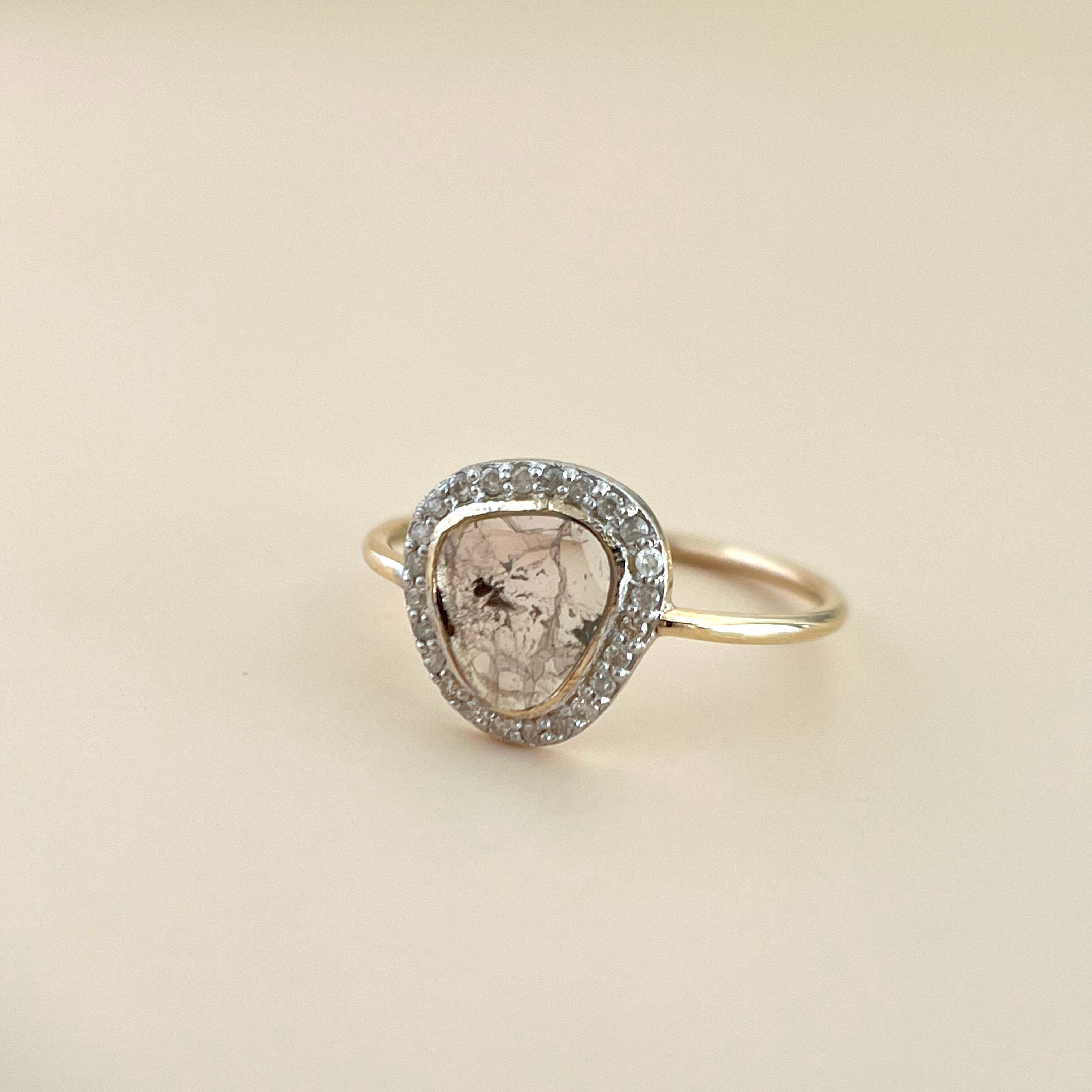 【JUPITER】K10 ベーシック一粒ダイヤモンドリング/#9/0.02ct