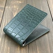 アリゲーター × ルガトショルダー マネークリップ ダーク グリーン