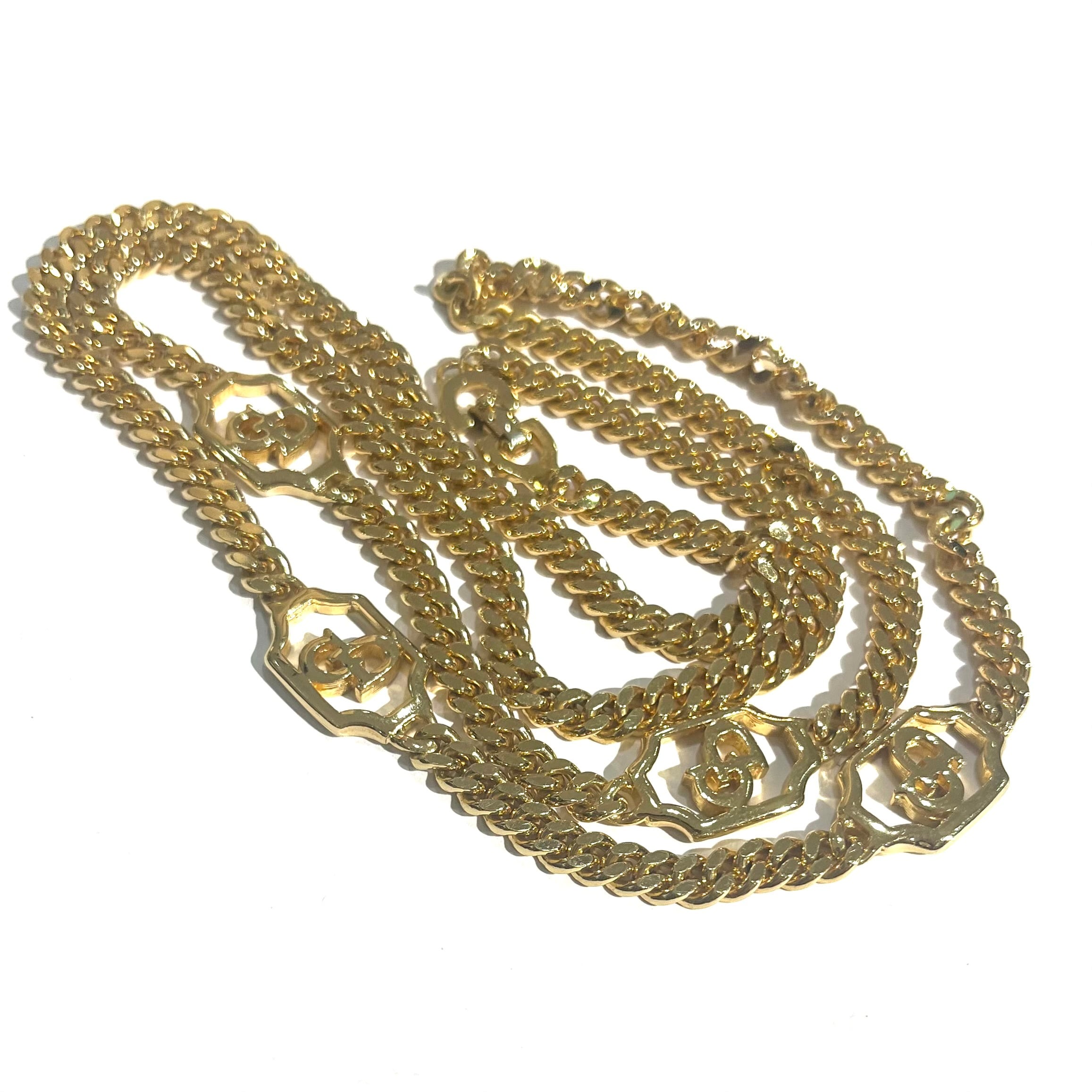 特別価格【Christian Dior】DIOR CDロゴ W使い可能 ロングネックレス