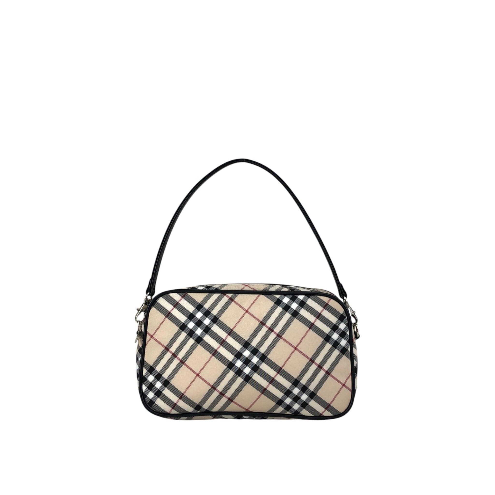 BURBERRY バーバリー チェック ハンドバッグ ベージュ ファブリック