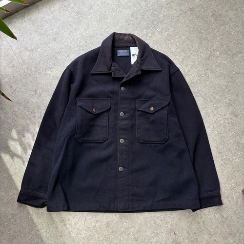 70s Pendleton melton wool shirt jacket【仙台店】