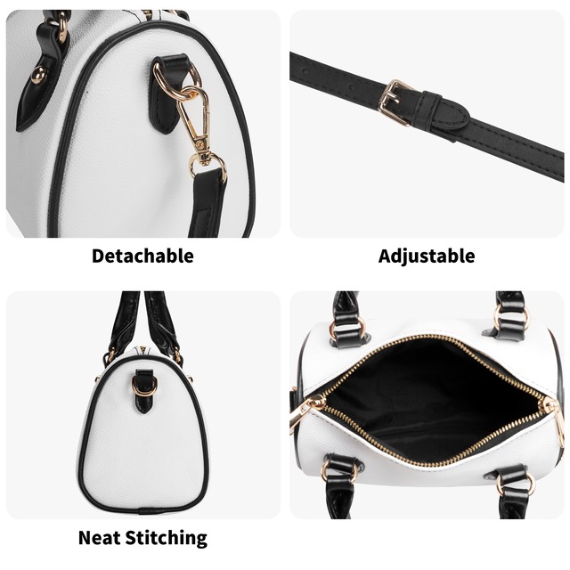 和紋様装飾　藍虹　ヴィーガンレザーミニボストンハンドバッグ