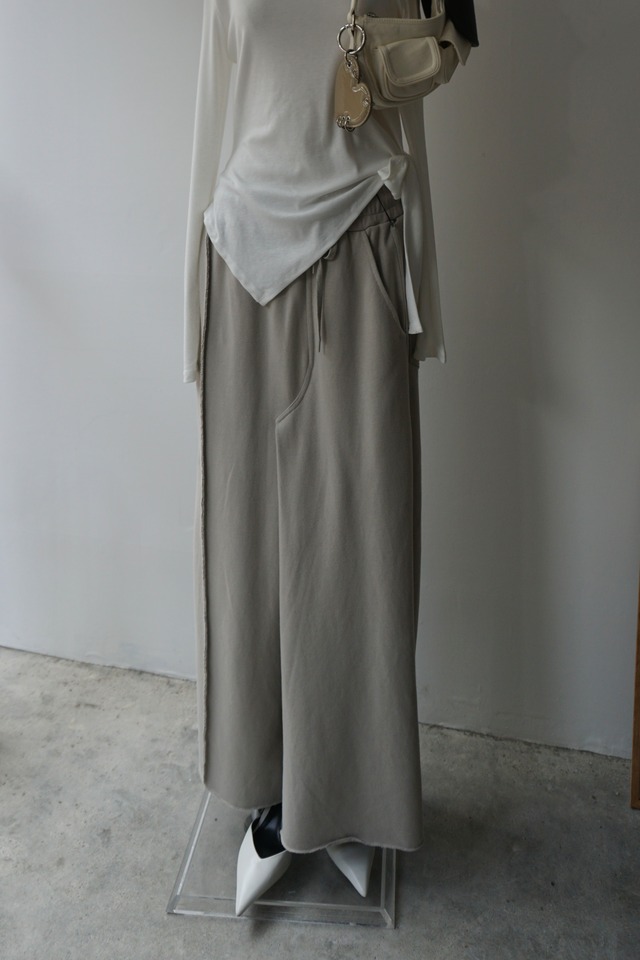 SWEAT LAYERED SKIRT (BEIGE)   2507-45-172