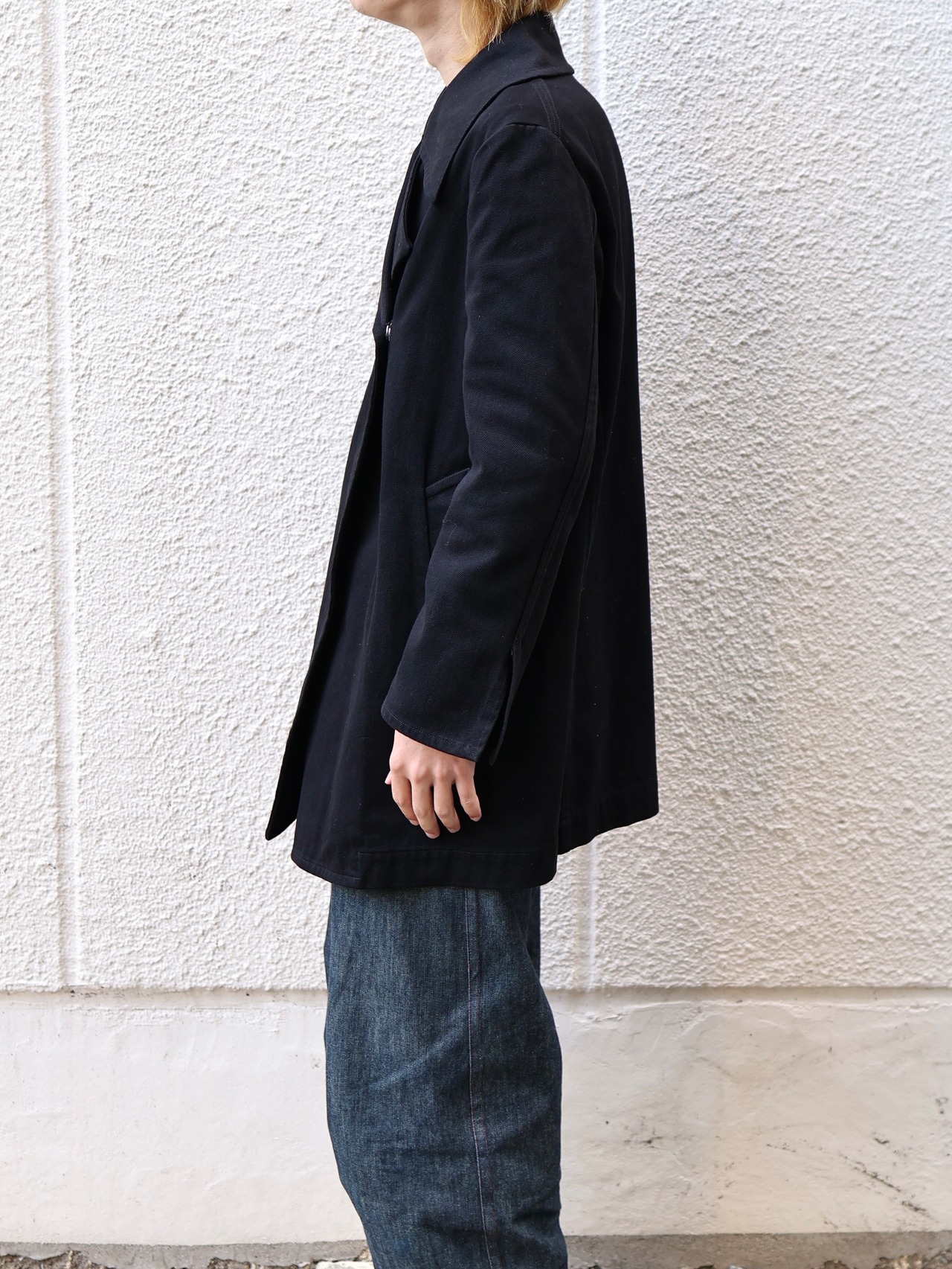 【y's bis limi】minimal trench half coat