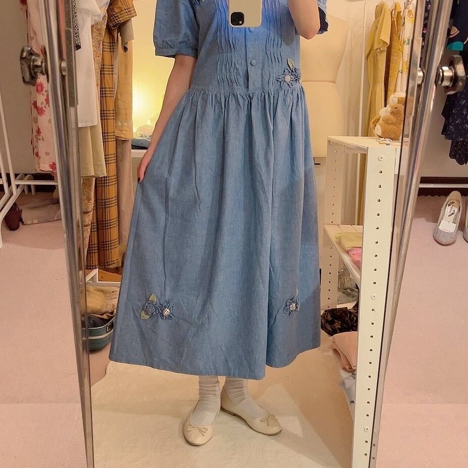 flower applique one-piece