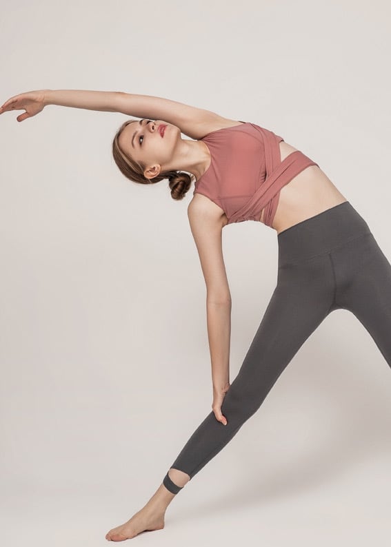 SET UP 】ピンクグレー×リボン | PRANA YOGA インポートヨガウェア専門店
