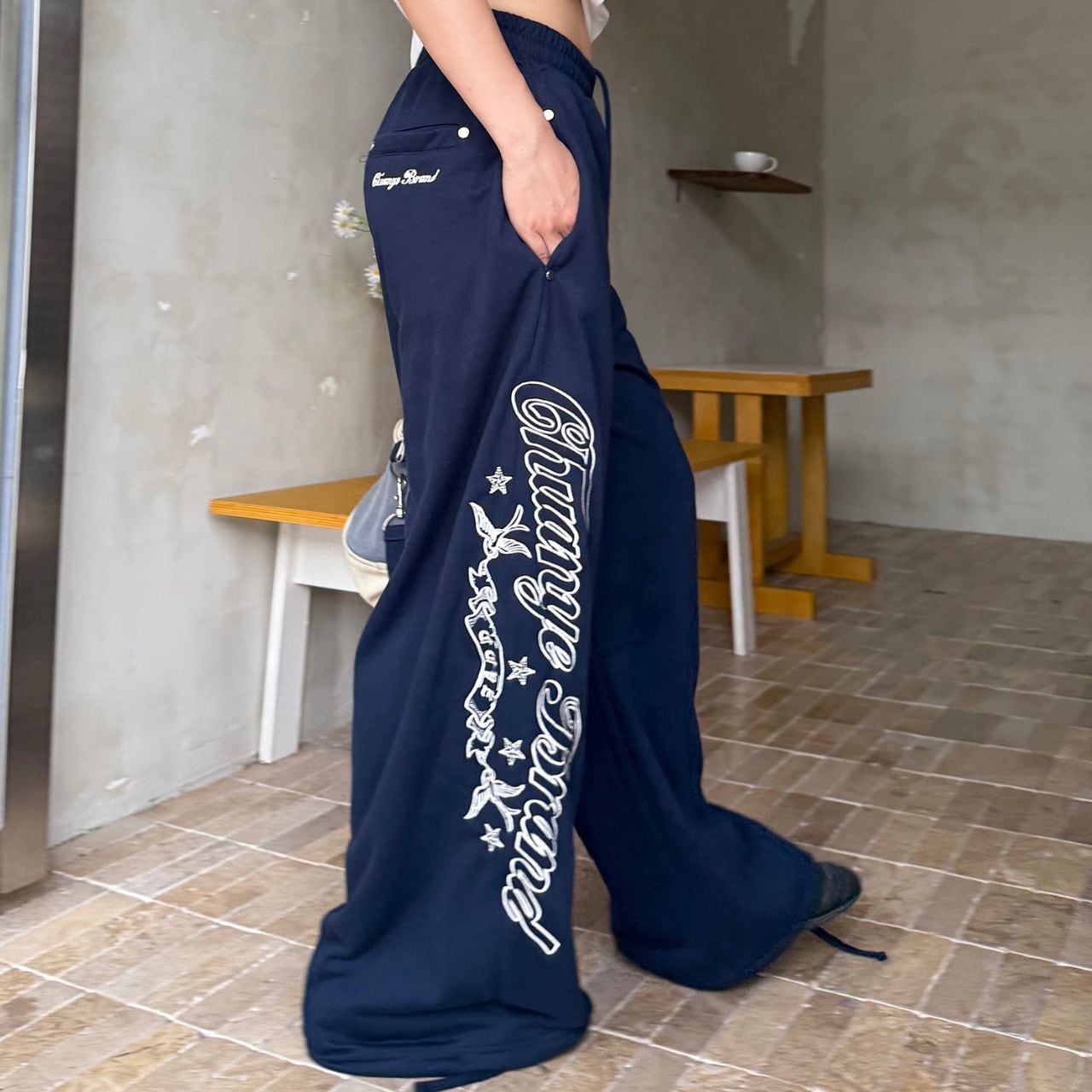 スターレタリングサイドロゴスウェットパンツ 2col R00683