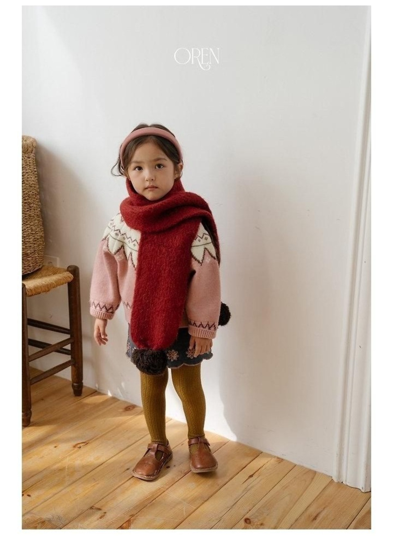 〖取寄〗韓国子供服 / 26winter / oren / マルモンケーブルタイツ / キッズ *1号~5号*