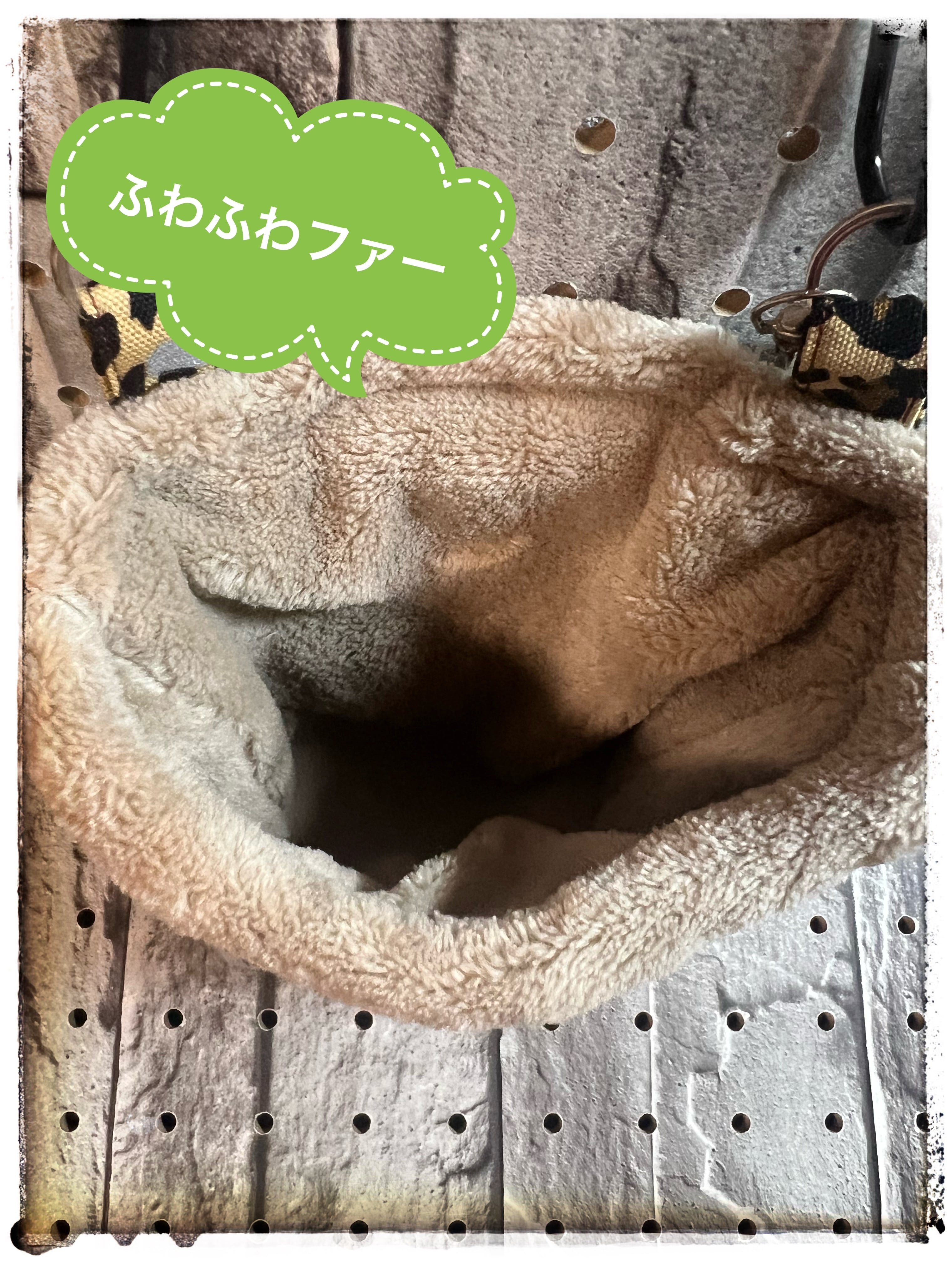 モモンガポーチ☆ハートヒョウ柄 Mサイズ | モモズとわたしのおうち