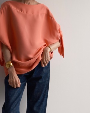 PRADA　RIBBON SLEEVE BLOUSE