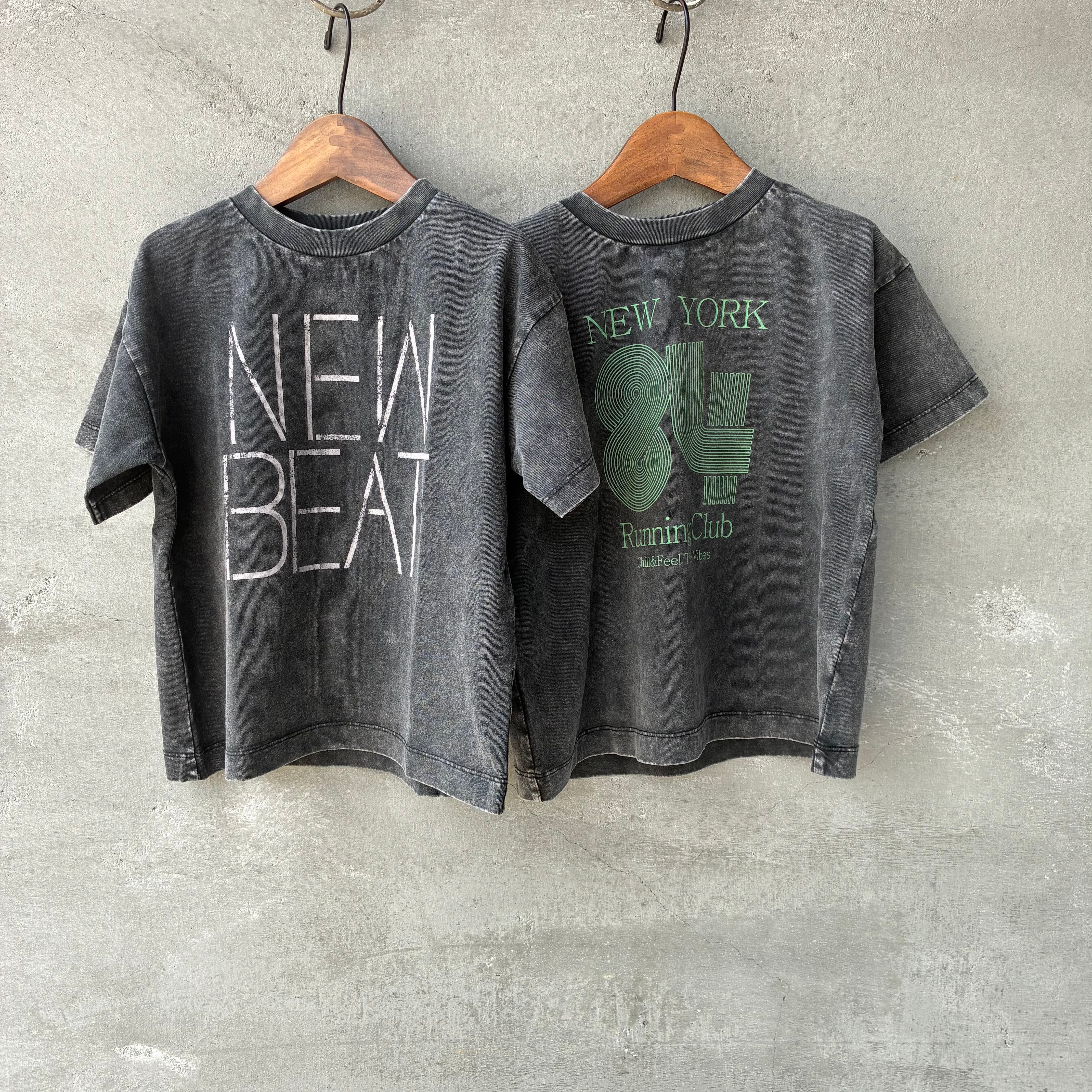 【ご注文から1週間で発送】O&G クケミカルウォッシュロゴTシャツ 80~140