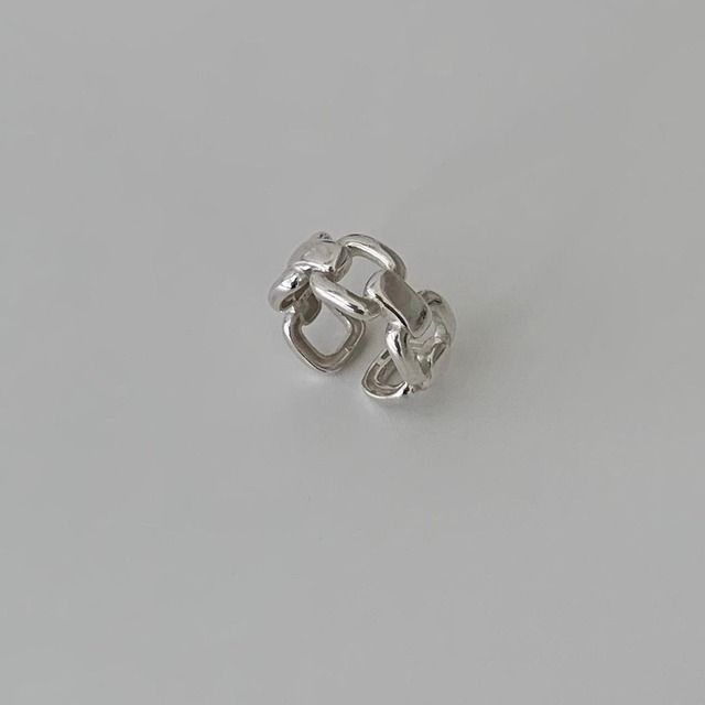 S925 square chain design ring (R134-2)