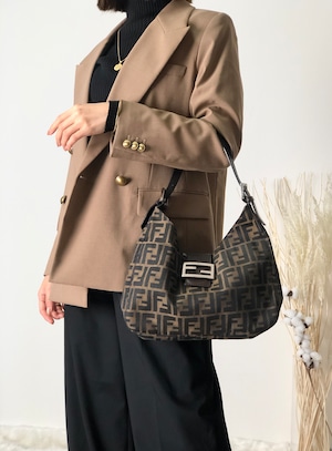 FENDI フェンディ ズッカ マンマバケット ホーボーバッグ セミショルダーバッグ ブラウン vintage ヴィンテージ オールド i4b7y5