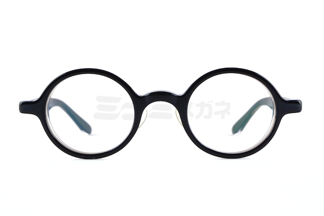 KameManNen メガネ KMN-6146 BK ラウンド 丸眼鏡 インナーメタル 太セル カメマンネン 鯖江 日本製 正規品-2枚目