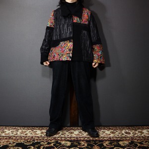 fabric switching design jacket