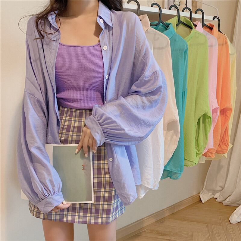 薄手シャツ スタイルルーズトップス ジャケット ロング オータム 秋物 ウィンター 冬物 YY-ファッション67004743679
